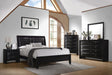 Briana 4-Piece Eastern King Panel Bedroom Set with Sleigh Headboard Black image