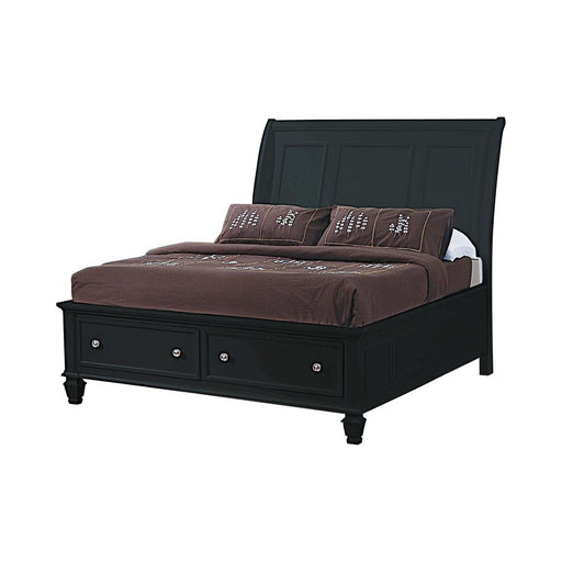 Sandy Beach Eastern King Storage Sleigh Bed Black image