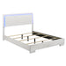 Felicity Queen Panel Bed with LED Lighting Glossy White image