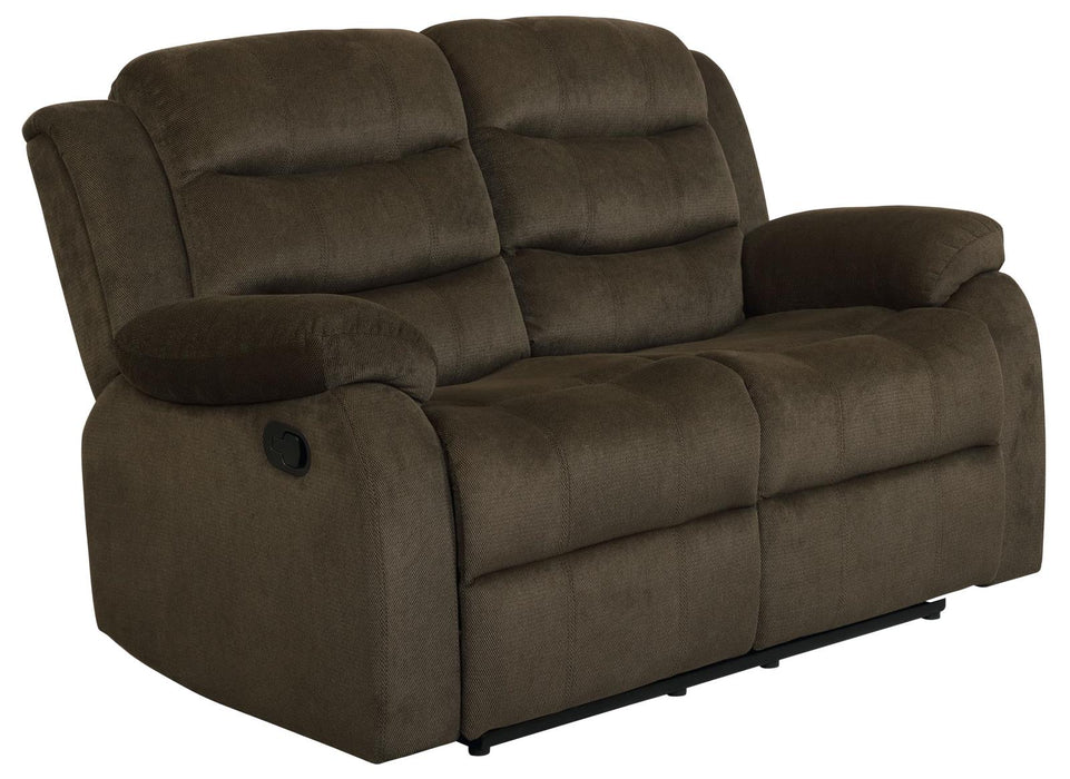 Rodman Pillow Top Arm Motion Loveseat Olive Brown image