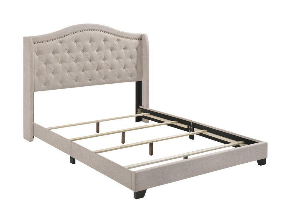 Sonoma Camel Back Queen Bed Beige