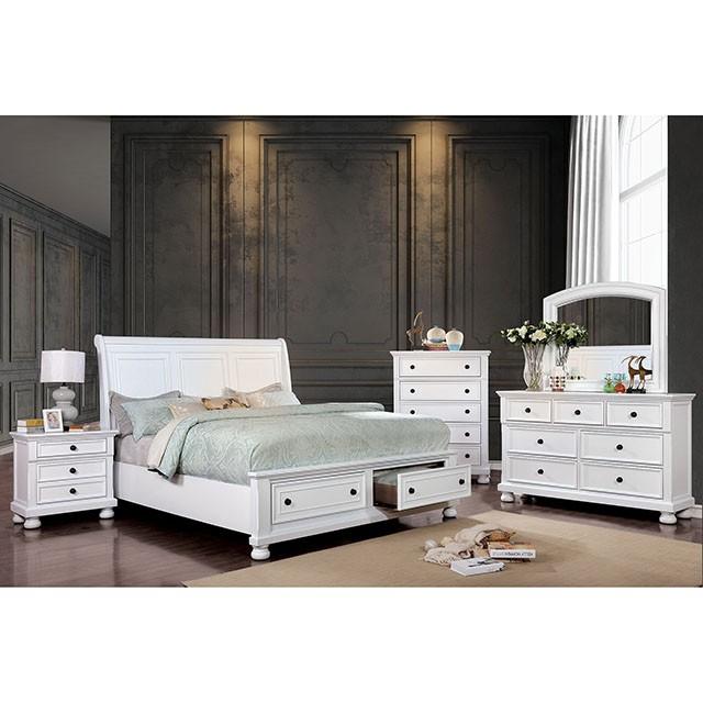 Castor White Cal.King Bed