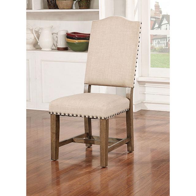 Julia Light Oak/Ivory Side Chair (2/CTN)