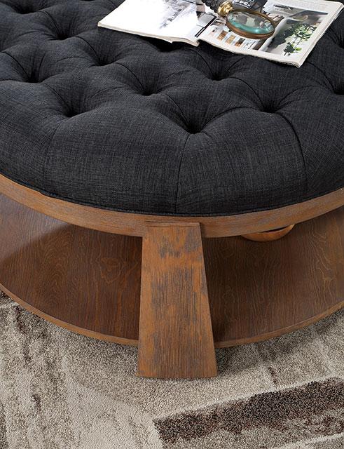 GUIS Round Coffee Table, Dark Gray