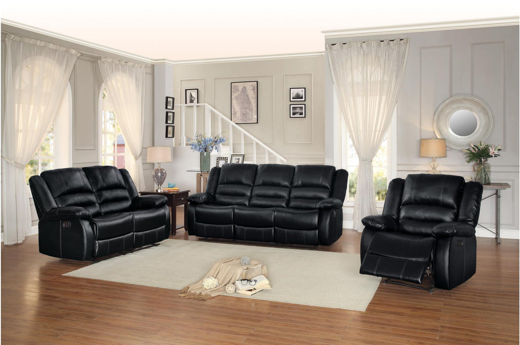 Jarita Double Reclining Loveseat in Black