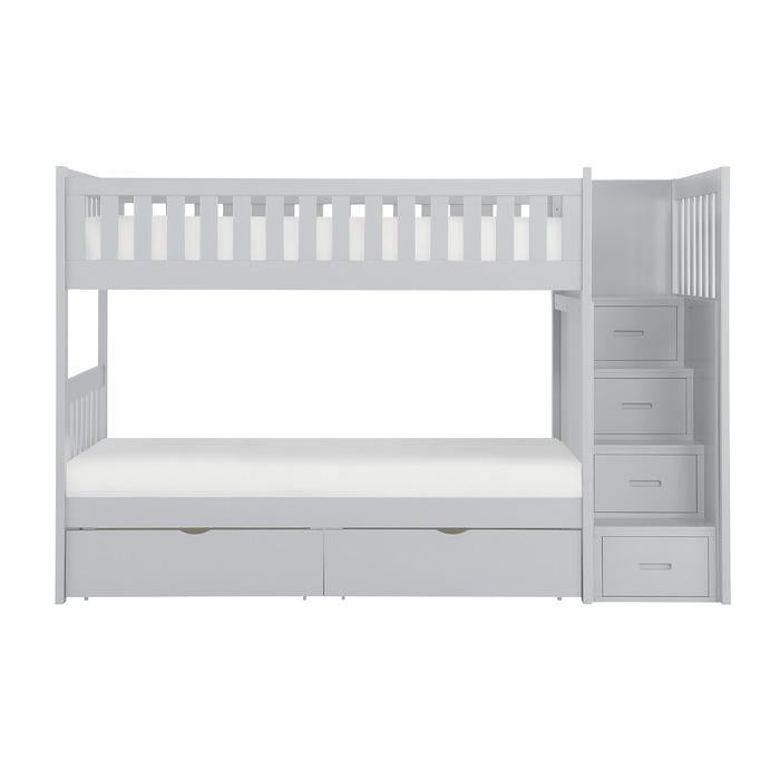 B2063SB-1T - (5) Twin/Twin Step Bunk Bed with Storage Boxes image