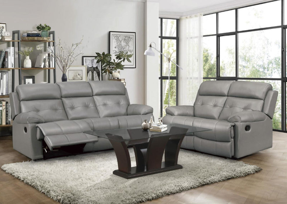 Lambent Double Reclining Loveseat in Gray