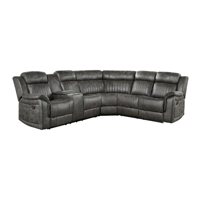 9479BRGSC - (3)3-Piece Reclining Sectional with Left Console image