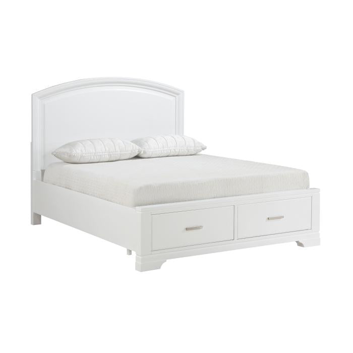 1520WH-1-Bedroom (3) Queen Platform Bed with Footboard Storage