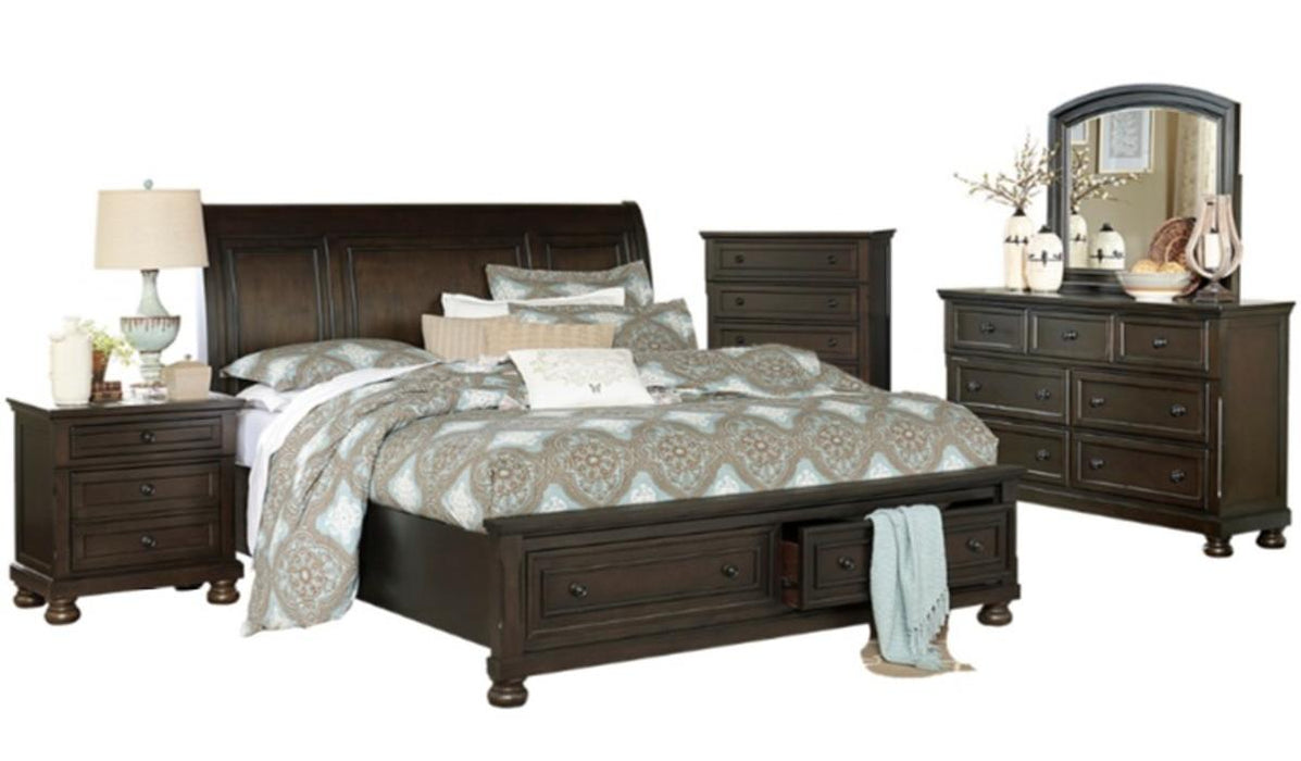 Begonia King Platform Bed in Gray 1718KGY-1EK