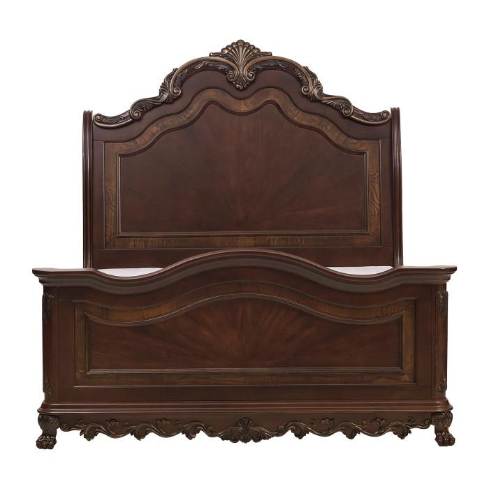 Deryn Park Queen Sleigh Bed in Cherry 2243SL-1