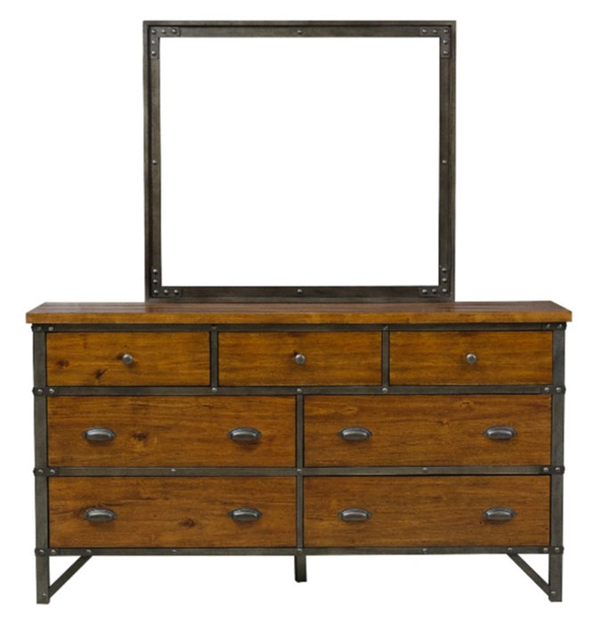 Holverson Dresser in Rustic Brown & Gunmetal 1715-5