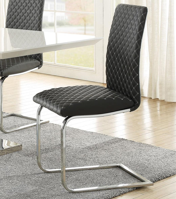 Yannis Side Chair in Chrome Metal (Set of 2)