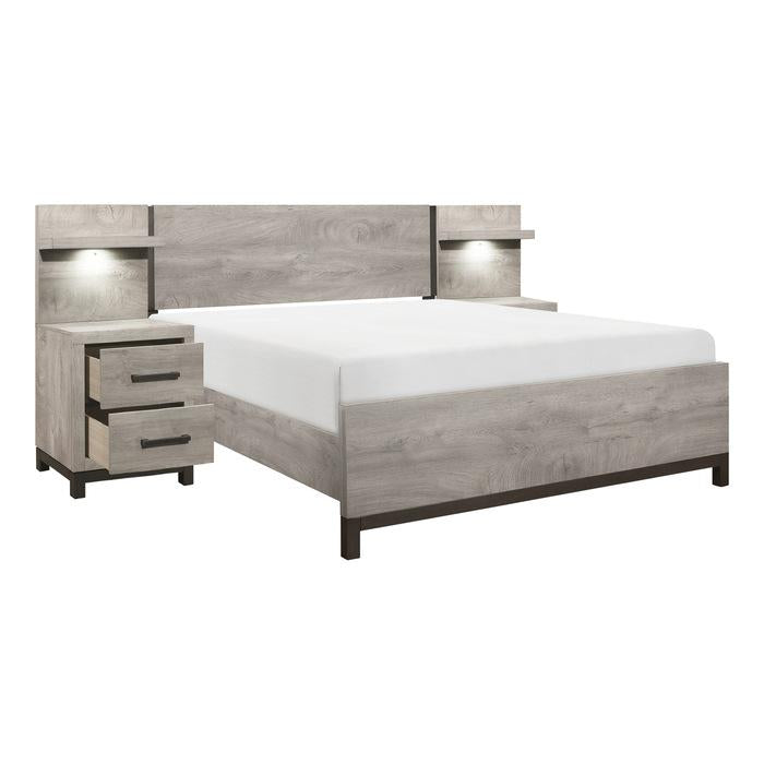 Zephyr 5pc Set Eastern King Wall Bed (EK+2NS+2NS-P)